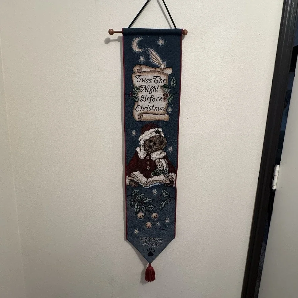 Boyds Bear Twas Night Before Christmas Bell Pull Wall Hanging‎ Door Decor